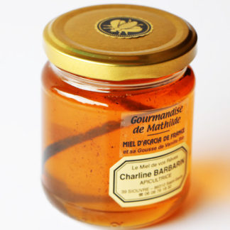 Miel à la saveur originale acacia et sa gousse de vanille